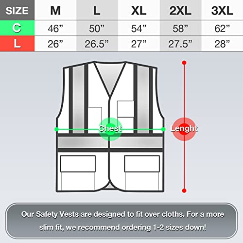 Kaygo High Visibility Safety Vests Kg0100, Reflective Vest With Pockets And Zipper, Ansi Type R Class 2 Not Fr(L, Yellow) #TOP4