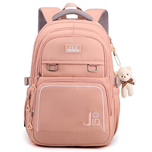 Mochila casual feminina de grande capacidade, bolsa escolar para estudantes, pode acomodar bolsa par