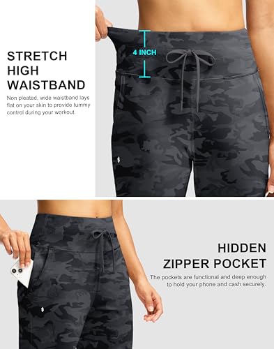 Image of Soothfeel Womens Joggers with Zipper Pockets High Waisted Sweatpants Athletic Leggings Pants for Workout Running Yoga