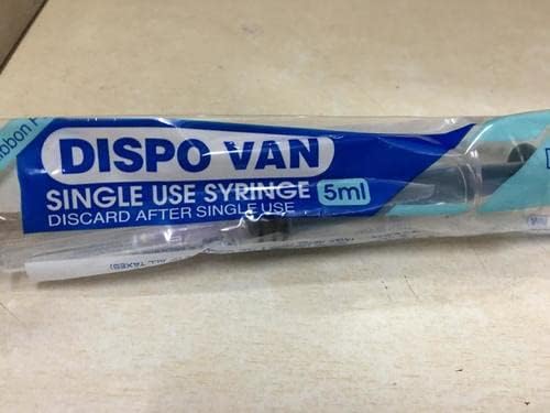 Dispovan 5ml Single use Syringes with needle- 0.70 x 25mm/22Gx 1inch- pack of 100 (B0C9LY18M3) Amazon Price History, Amazon Price Tracker