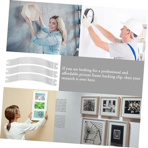 Image of 50pcs Picture Frame Backing Spring Clips Clips for Framing Invisible Fixation for Artwork Photo Display Hardware Convenient Tool for Hanging Pictures and Crafts