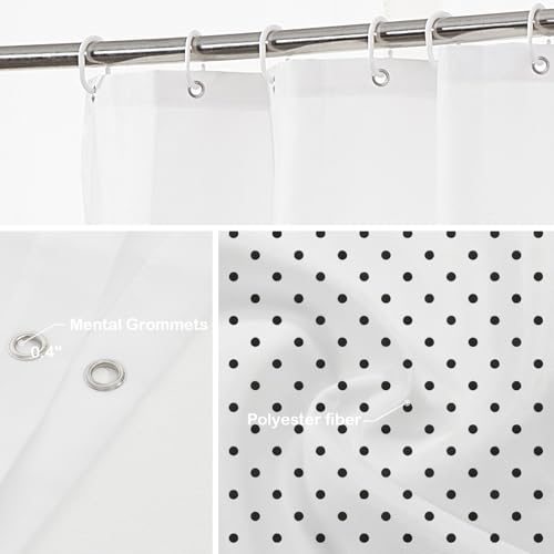 Rideau de douche 183x152 cm Batmerry imperméable pour baignoire et douche