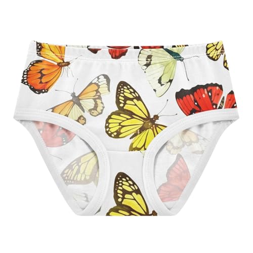 Girls Underwear Toddler 2t Cotton Girl Panties Cute Artistic Briefs Kids Undies Vintage Watercolor Butterflies