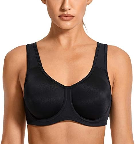 SYROKAN Damen Sport BH Starker Halt | mit Bügel, Große Größen, Shock Absorber, Große Brüste, Seamless