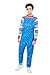 SMIFFYS 82005L - Costume da Chucky con licenza ufficiale, per ragazzi, blu, taglia L, età 10-12 anni