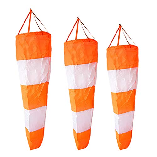 HomeDecTime 80 100 &150cm Airport Windsock Set Outdoor Wind Sock Waterproof