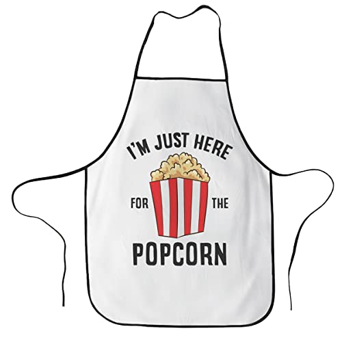 702 Delantal De Barbacoa Solo Estoy Aquí Para Ir Al Cine De Palomitas De Maíz, Ver Películas Divertidas, Delantal De Cocina Durable Delantal Resistente Al Aceite Delantales Para Camarero Hogar