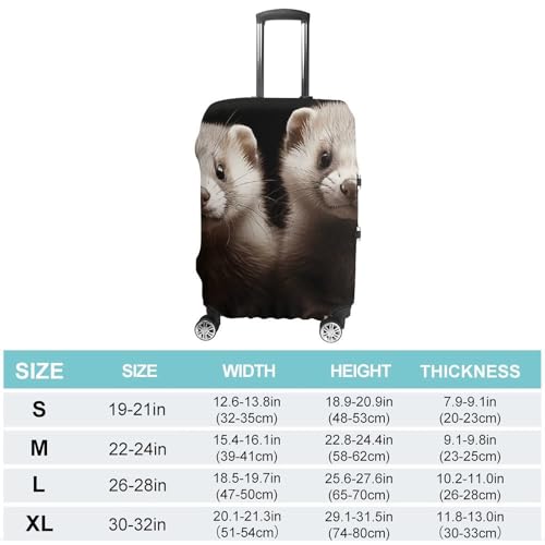 Ferrets Luggage Cover, Washable Elastic Suitcase Cover Protector Fit 18-32 Inch Luggage2