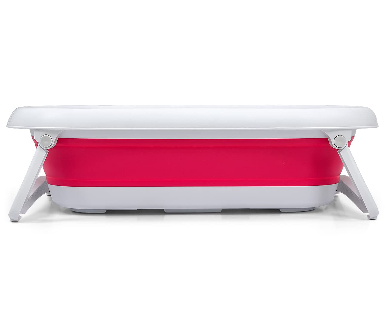 Milly Mally Aqua Baignoire Pliable pour Bébé Bassin de Douche Portable avec Détection de Température et Pieds Antidérapants Rose