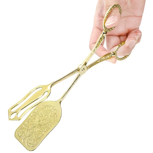 Jucoan 3 Pack Vintage Serving Tongs for Party, 8.5 Inch Buffet Salad Tongs by Jucoan - Used condition - Image 3