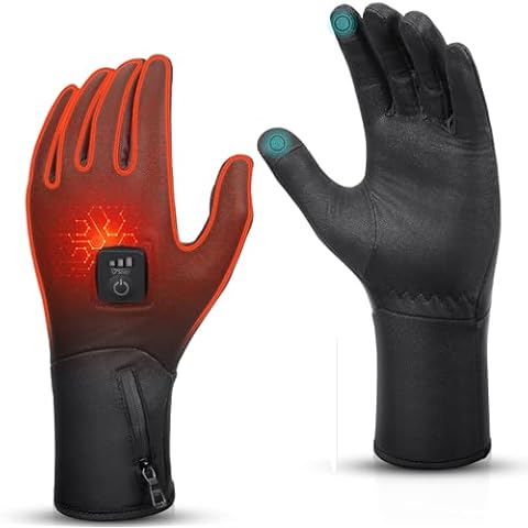 V.Step Heated Gloves for Men Women Rechargeable Heated Gloves Liners Windproof Electric Gloves for Cold Weather Work Motorcycle Skiing Hunting XL Cover