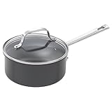 Emeril Lagasse Dishwasher safe Nonstick Hard Anodized Saucepan, 2-Quart ,Gray