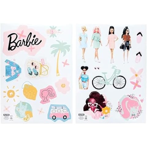 Barbie Personalised Kids' Room Wall Stickers Cover