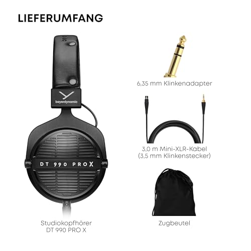 beyerdynamic DT 990 PRO X offener, ohrumschließender Studiokopfhörer für kritisches Hören und Editing