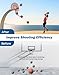 STELTUX Basketball Return Attachment for Hoop, Heavy Duty Metal Basketball Rebounder Fit 18
