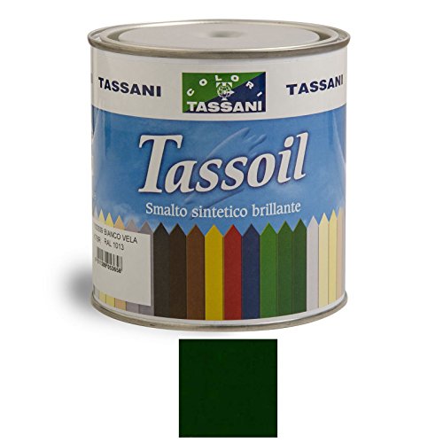 SMALTO SINTETICO TASSOIL LT.0,75 PER ESTERNO/INTERNO LEGNO/FERRO VERDE VAGONE