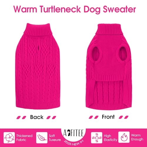 Image of AOFITEE Large Dog Sweater, Turtleneck XXL Dog Sweater for Winter