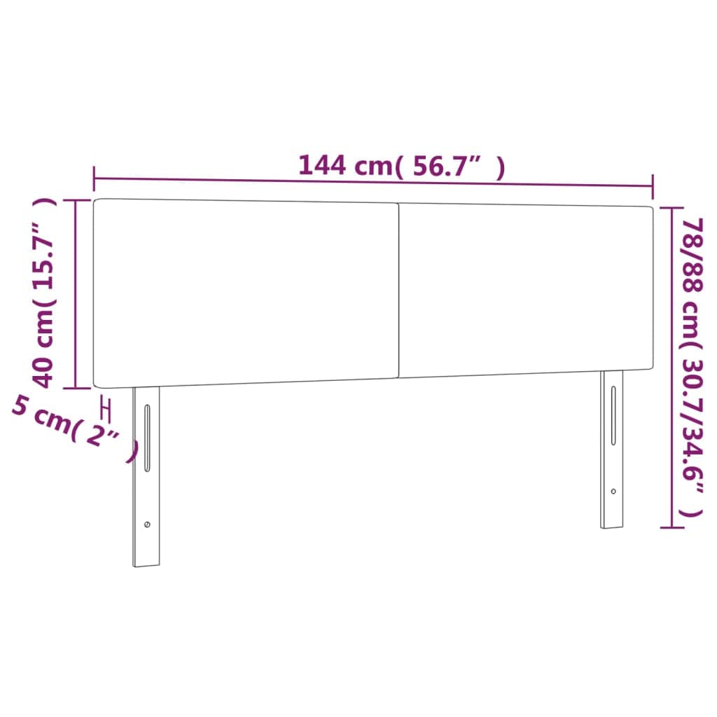 Testate 2 pezzi grigio scuro imbottito in tessuto, altezza regolabile 72 x 5 x 78/88 cm per il vostro letto, solo testiera Cabeceras de Cama camera da letto