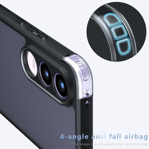 Image of Matte PC+TPU Phone Case for Vivo V70 FE 5G, Black