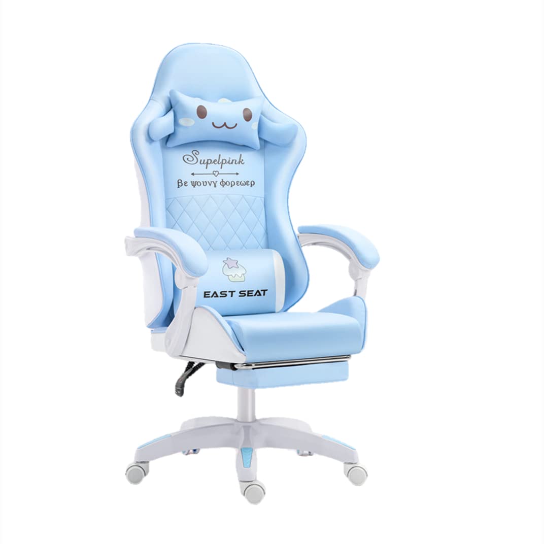 セール ゲーミングチェア オフィスチェア 椅子 リクライニング フットレスト 青 Amazon.co.jp: ゲーミングチェアオットマン付き 収納式