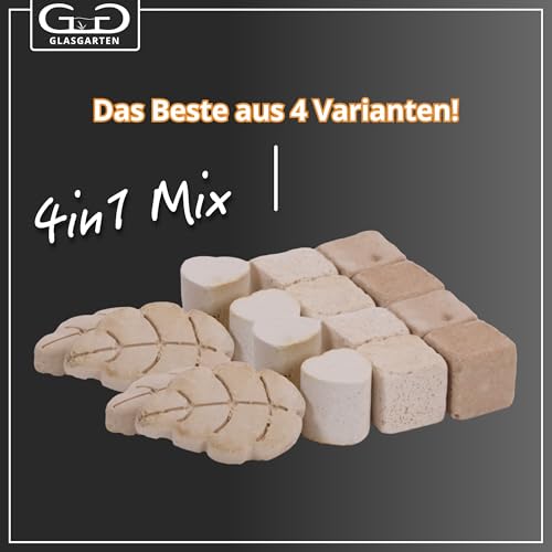 GlasGarten Mineral Mix | 16 STK. – Ergänzungsfutter/Mineralfutter für Ziergarnelen, Schnecken & Krebse, aus 100% natürlichen Zutaten mit Proteinen, Vitaminen, Eisen UVM.
