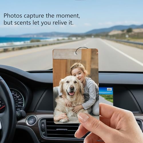 Image of Custom Air Freshener for Car, Personalized Air Fresheners, Custom Double Sided photo Air Freshener, for Wardrobe, Bathroom and Hanging Ornaments (Rectangle)