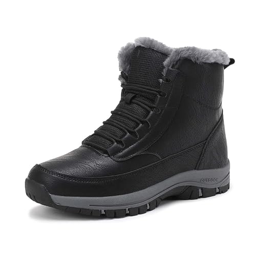 Calzado de Senderismo para Exteriores de Invierno con Zapatillas Altas y cálidas para Clima frío, Calzado Todoterreno para y Duradero