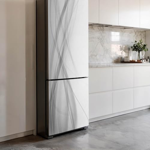 Décalcomanie couvrant entièrement le frigo avec lignes abstraites - 4