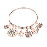 10th Birthday Gifts for Girls, Sweet 10 Gifts Turning 10 Year Old Girl Gift for Birthday Bracelet Elephant Gifts Jewelry, Inspirational Birthday Gifts for Girls Age 10 Daughter Granddaughter Kids