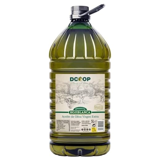 DCOOP Aceite de Oliva Virgen Extra - Variedad Hojiblanca, Ideal Para Cocinar, Botella PET Conserva las Propiedades del Producto, 5 Litros