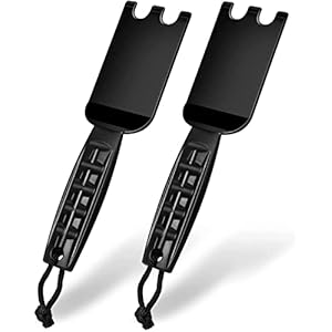 2 Pack Grill Spatel/Schraper, voor Geo-Rge Fore-Man Indoor Grills met Groeven, Schoner Tool met Ergonomische Handvat, Hittebestendige Non-Stick Schraper Flipping Tool voor BBQ Grill Panini Grill Press