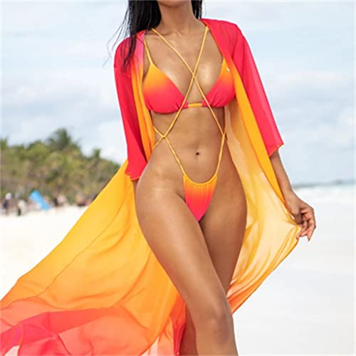 Bikini 3 pièces femmes maillot de bain skinny beachwear été