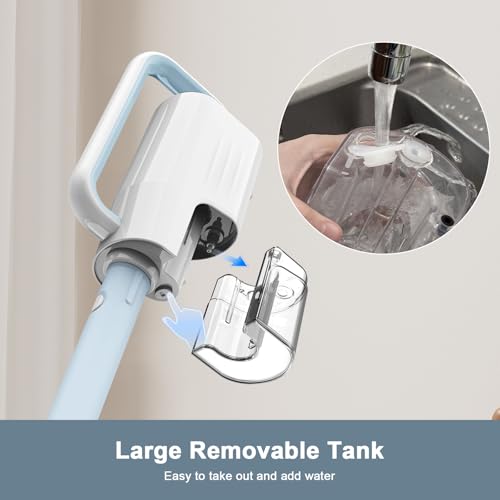 Image of Steam Cleaner, 6 in1 Rotated Steam Mop Cleaner with 2 Modes, 23FT Power Cable, Detachable Steam Mops for Floor, Laminate Floor, Tiles Cleaning (Azure)