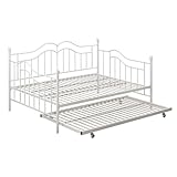 DHP Tatiana Metal Full Daybed and Trundle in White