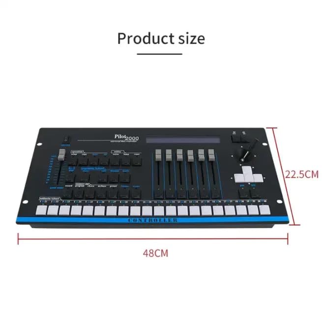 Image of Dabeatz 512 Channels DMX512 pilot 2000 DJ Light Mixing Controller for Stage Lighting, DJ Lights, Par Lights, Moving Head Lights and Pubs | LED Light Controllers | DMX Console,512CH Dmx512 Console