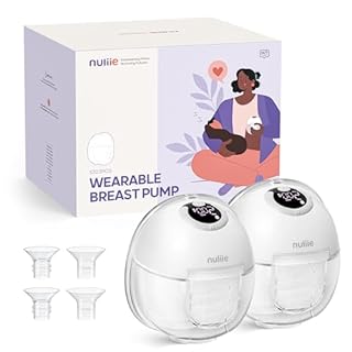 Nuliie Hands-Free Breast Pump (Ghostwhite, 2 Packs)