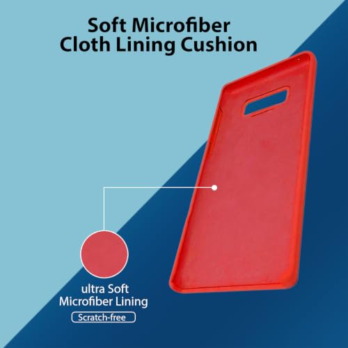 Image of LIRAMARK Liquid Silicone Soft Back Cover Case for Samsung Galaxy Note 8 (Red)