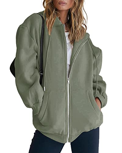 Image of PRETTYGARDEN Women's Fall Zip Up Hoodies Sweatshirts
