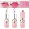 BINGBRUSH 2Pcs Flower Jelly Color Changing Lipstick Magic Lipstick Lip Gloss with Flower inside,Clear Flower PH Jelly Lipstick Prime Lip Color Change Changing Lipstick Lip Blam