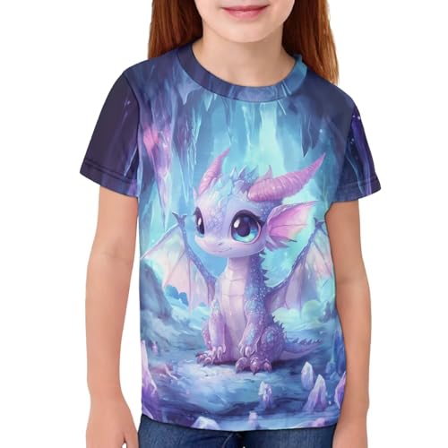 Image of Kids Graphic T-Shirt Boys Girls Novelty Tees Top Short Sleeve Shirts Summer Blouses 3-16
