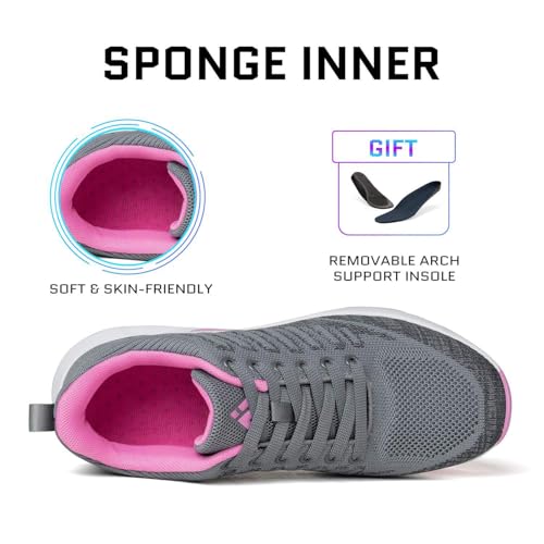 Image of Mishansha Womens Sneakers Air Cushion Running Tennis Shoes Women Lightweight Arch Support Walking Shoes