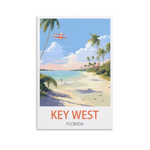 Poster de voyage vintage Key West pour créer une ambiance rétro floridienne dans sa chambre