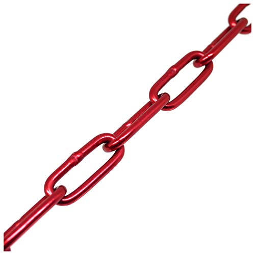 水本機械製作所(Mizumoto Machine) アルミカラーチェーン MM 6mm×30m リール巻 AL-6R I-080 国産 レッド