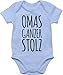 Produktbild Baby Body Junge Mädchen - Strampler & - Omas ganzer Stolz - 12/18 Monate - Babyblau - babybody oma sachen für neugeborene grandma babysachen zur geburt enkelkind babykleidung mit sprüchen