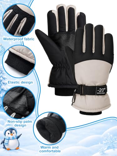 Image of Geyoga Kids Waterproof Winter Snow Ski Gloves
