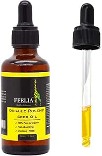 Feelia - Organic Rosehip Seed Oil - Cold Pressed, Fast Absorbing, Chemical - FREE, 100% Pure & Organic (Rosehip Oil - 50ml)