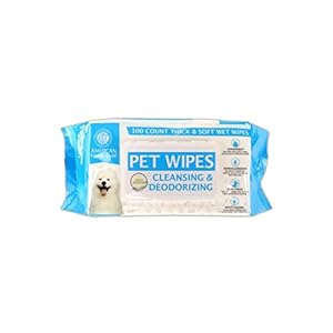 AKC Dog Wipes for Cleansing & Deodorizing Great for Face, Ears, Paws, Body, & Butt – Fresh Scented – 100pk