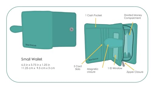 Shag Wear Sunshine Coast Small Wallet for Women and Teen Girls Vegan Faux Leather Beige 4.5"3