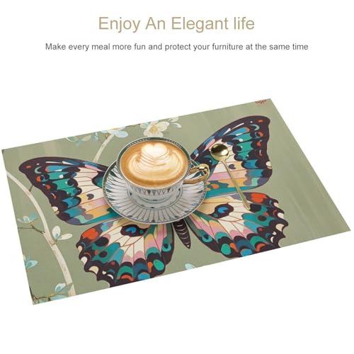 Sets de table en vinyle tissé PVC résistant à la chaleur durables