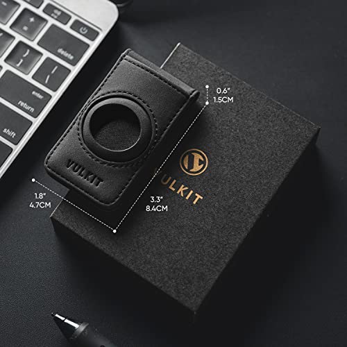Image of VULKIT Men's Magnetic Money Clip with Airtag Holder - Airtag NOT Included- Holds Up to 15 Cash or 8 Cards, Black, Slim, Minimalist